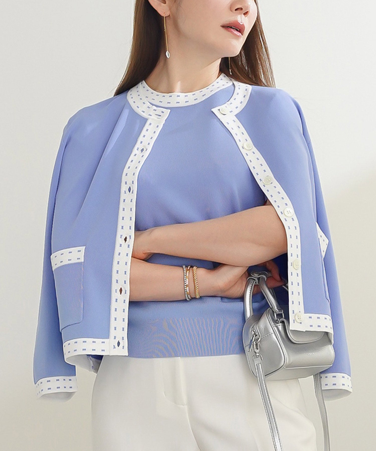 EarlyAutumn-SALE ステッチ ジャガード ニット アンサンブル Liala×PG