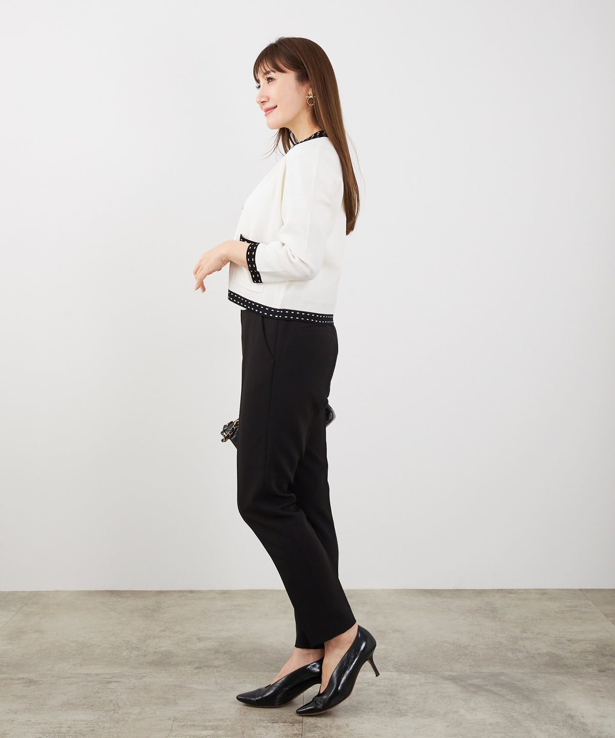 洗濯機可 マシンウォッシャブル UVカット 接触冷感 長袖 可愛い 上品 きれいめ オフィス フェミニン 春 ジョイントスペース