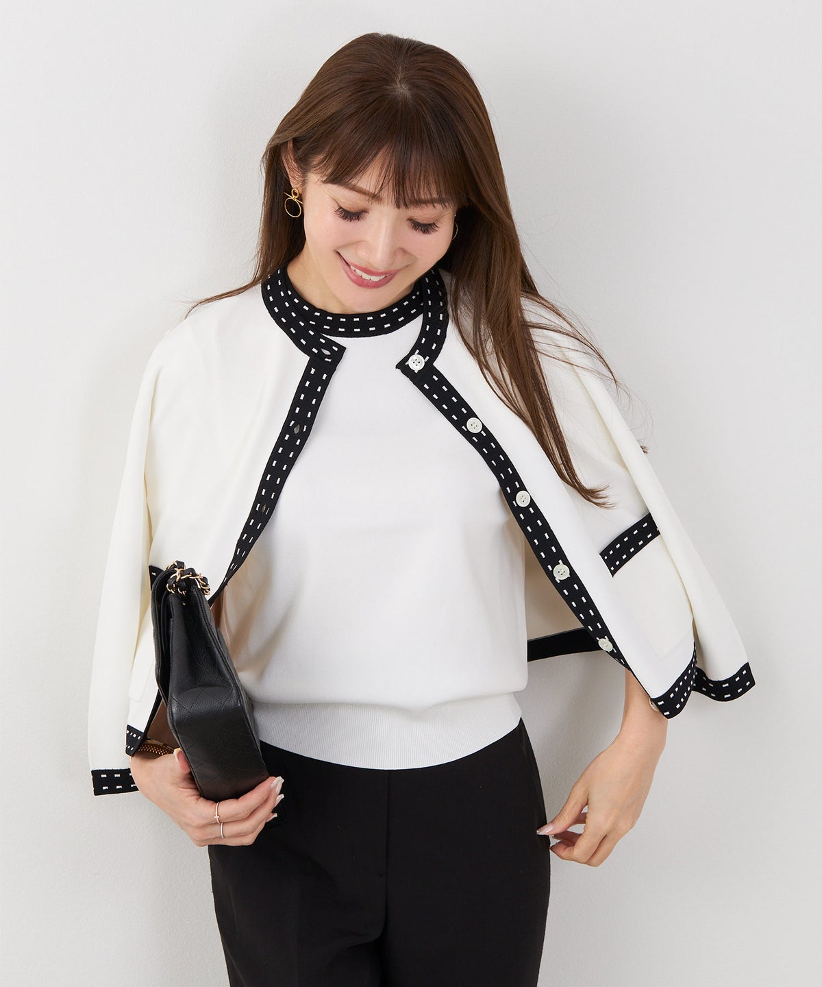 洗濯機可 マシンウォッシャブル UVカット 接触冷感 長袖 可愛い 上品 きれいめ オフィス フェミニン 春 ジョイントスペース