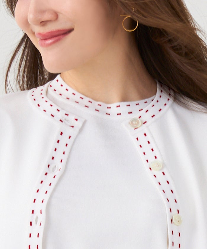 洗濯機可 マシンウォッシャブル UVカット 接触冷感 長袖 可愛い 上品 きれいめ オフィス フェミニン 春 ジョイントスペース