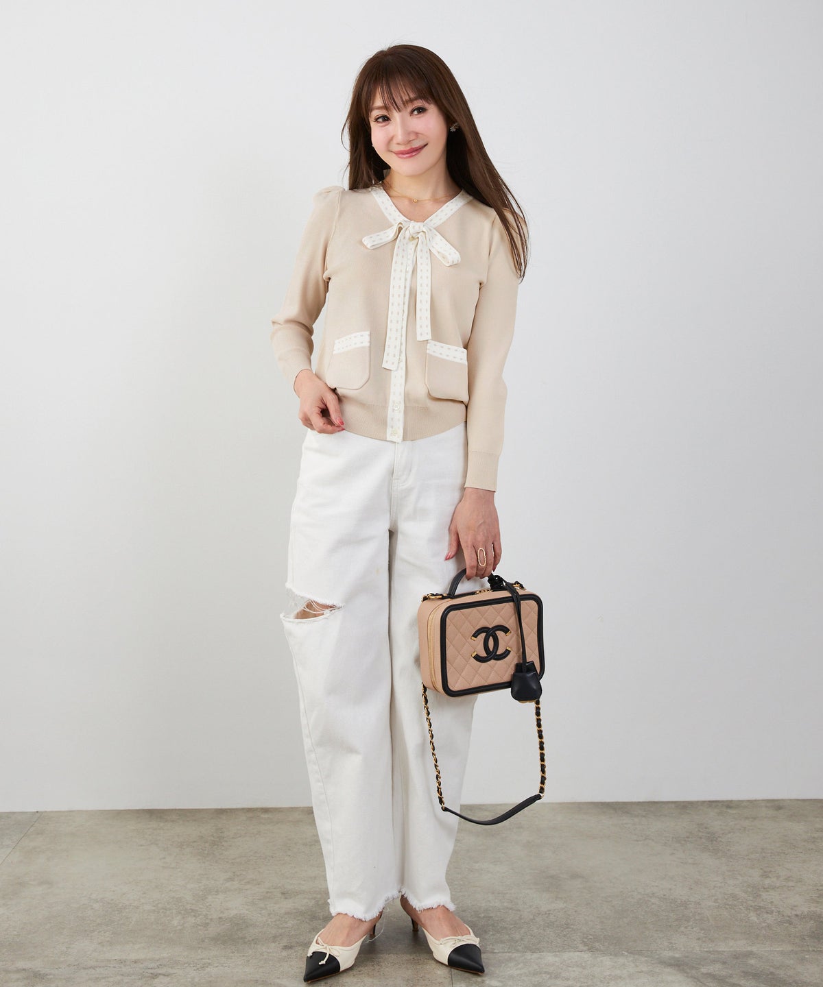 洗濯機可 マシンウォッシャブル UVカット 接触冷感 長袖 可愛い 上品 きれいめ オフィス フェミニン 春 ジョイントスペース