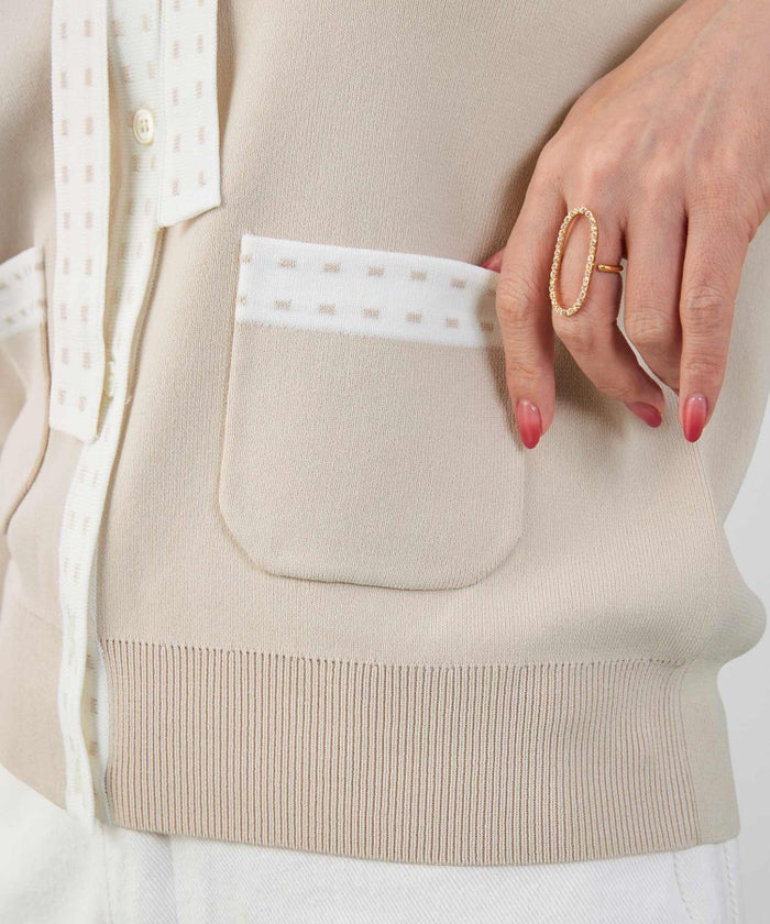 洗濯機可 マシンウォッシャブル UVカット 接触冷感 長袖 可愛い 上品 きれいめ オフィス フェミニン 春 ジョイントスペース