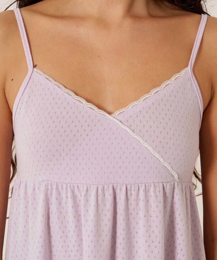 キャミ/トップス/アイレット ヘムフリル カット チュニック TINA：JOJUN