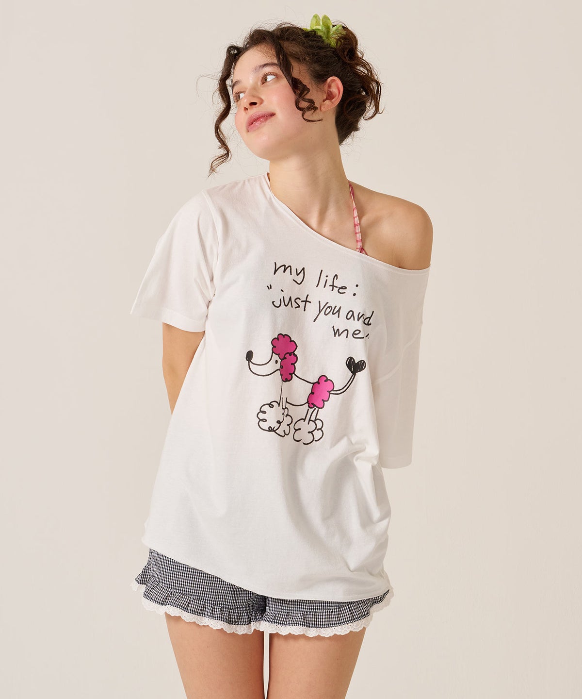 レース/ショートパンツ/リラックス/チェック柄 フリル ショートパンツ TINA：JOJUN