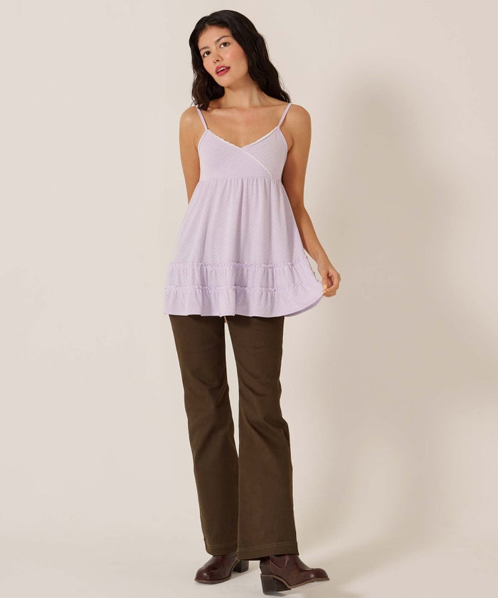 フレア/チノ/インサイド フラワー フレアパンツ TINA：JOJUN