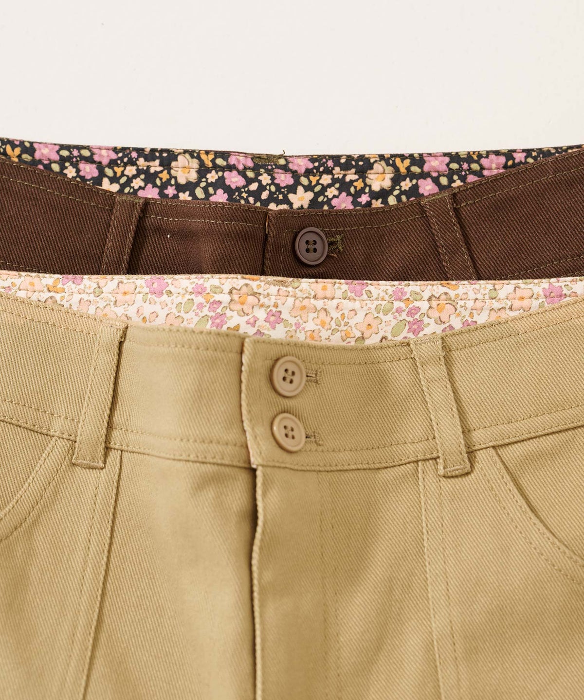 フレア/チノ/インサイド フラワー フレアパンツ TINA：JOJUN