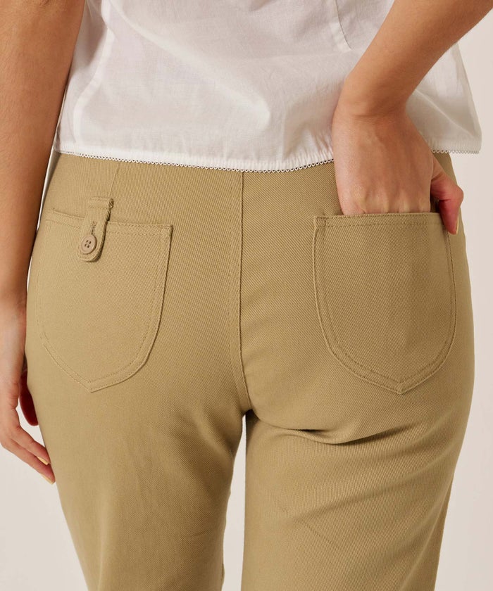 フレア/チノ/インサイド フラワー フレアパンツ TINA：JOJUN