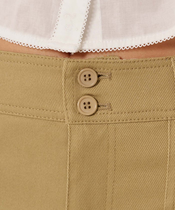 フレア/チノ/インサイド フラワー フレアパンツ TINA：JOJUN