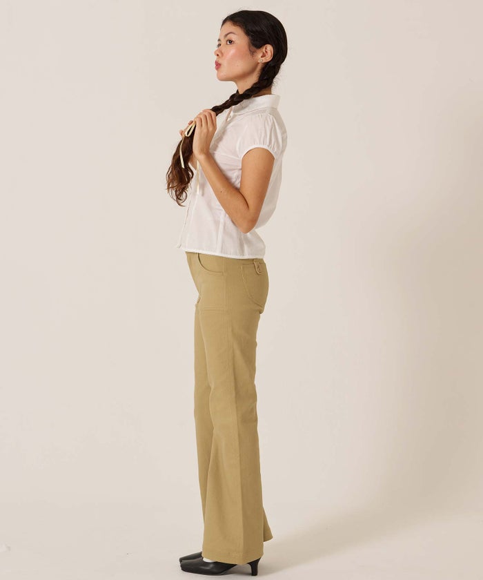 フレア/チノ/インサイド フラワー フレアパンツ TINA：JOJUN