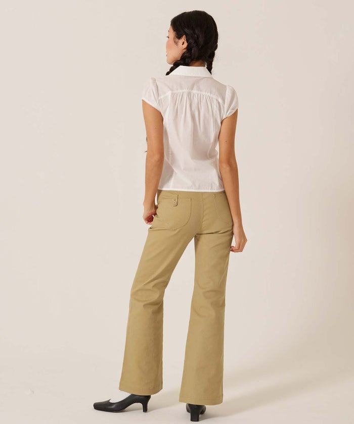 フレア/チノ/インサイド フラワー フレアパンツ TINA：JOJUN