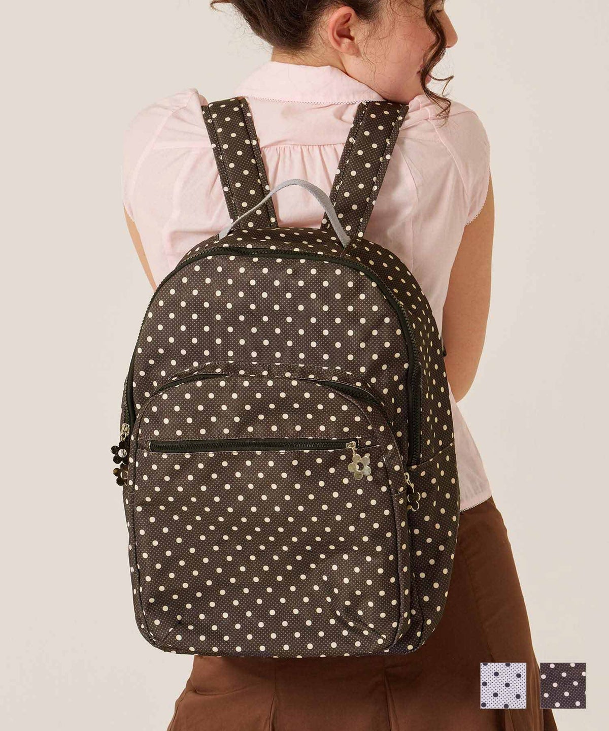 バッグ/リュック/ドット/ミックス ドット プリント リュック TINA：JOJUN