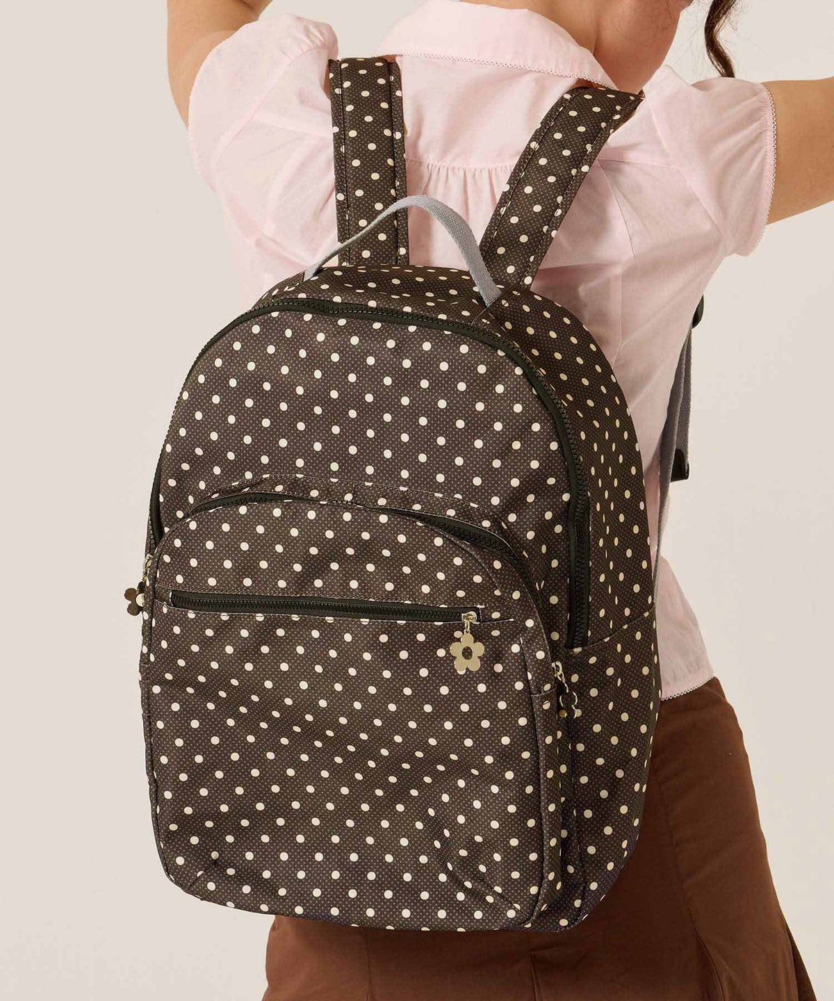 バッグ/リュック/ドット/ミックス ドット プリント リュック TINA：JOJUN
