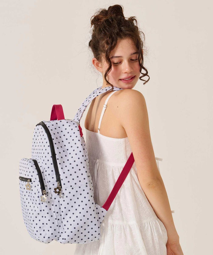 バッグ/リュック/ドット/ミックス ドット プリント リュック TINA：JOJUN