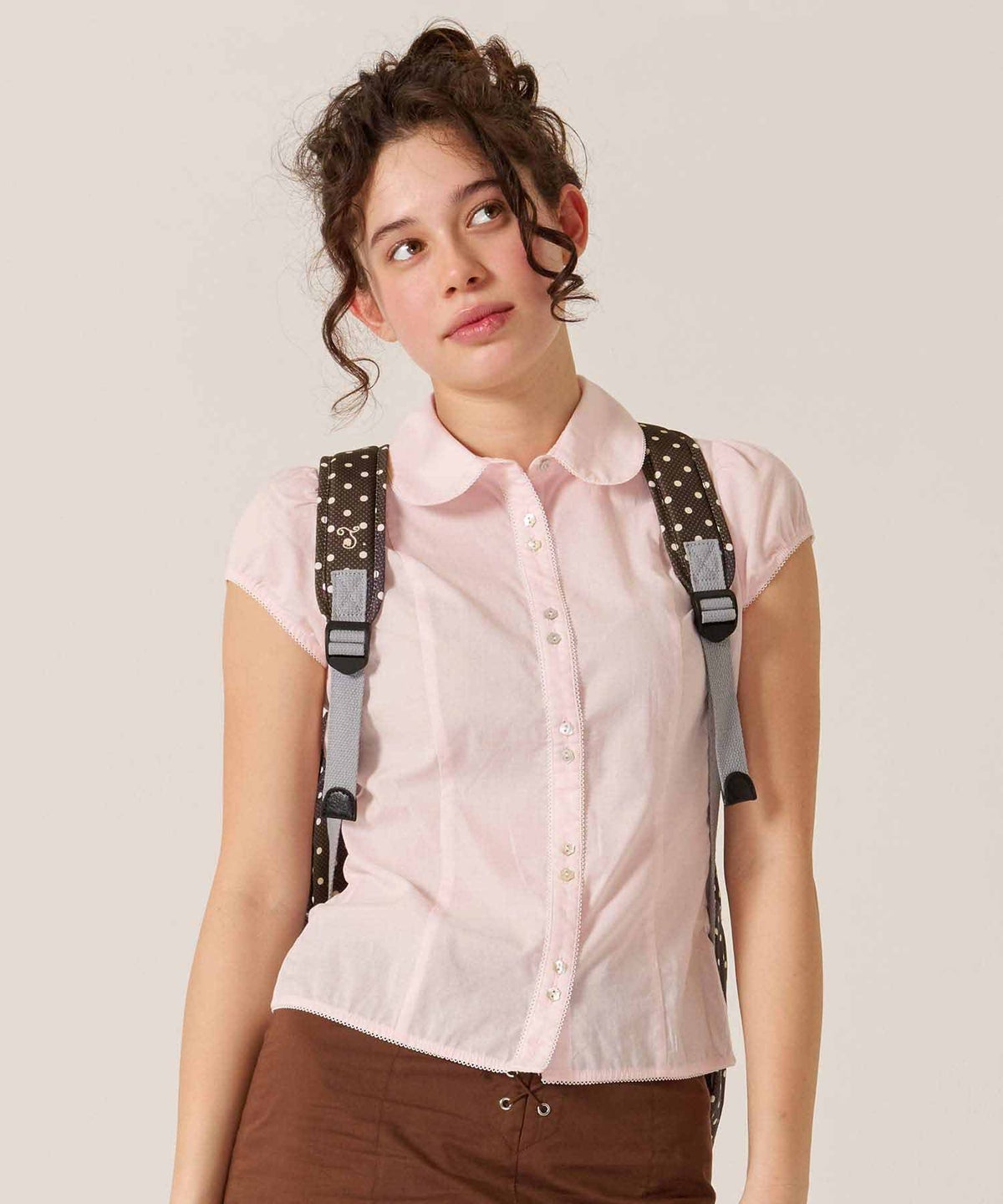 バッグ/リュック/ドット/ミックス ドット プリント リュック TINA：JOJUN