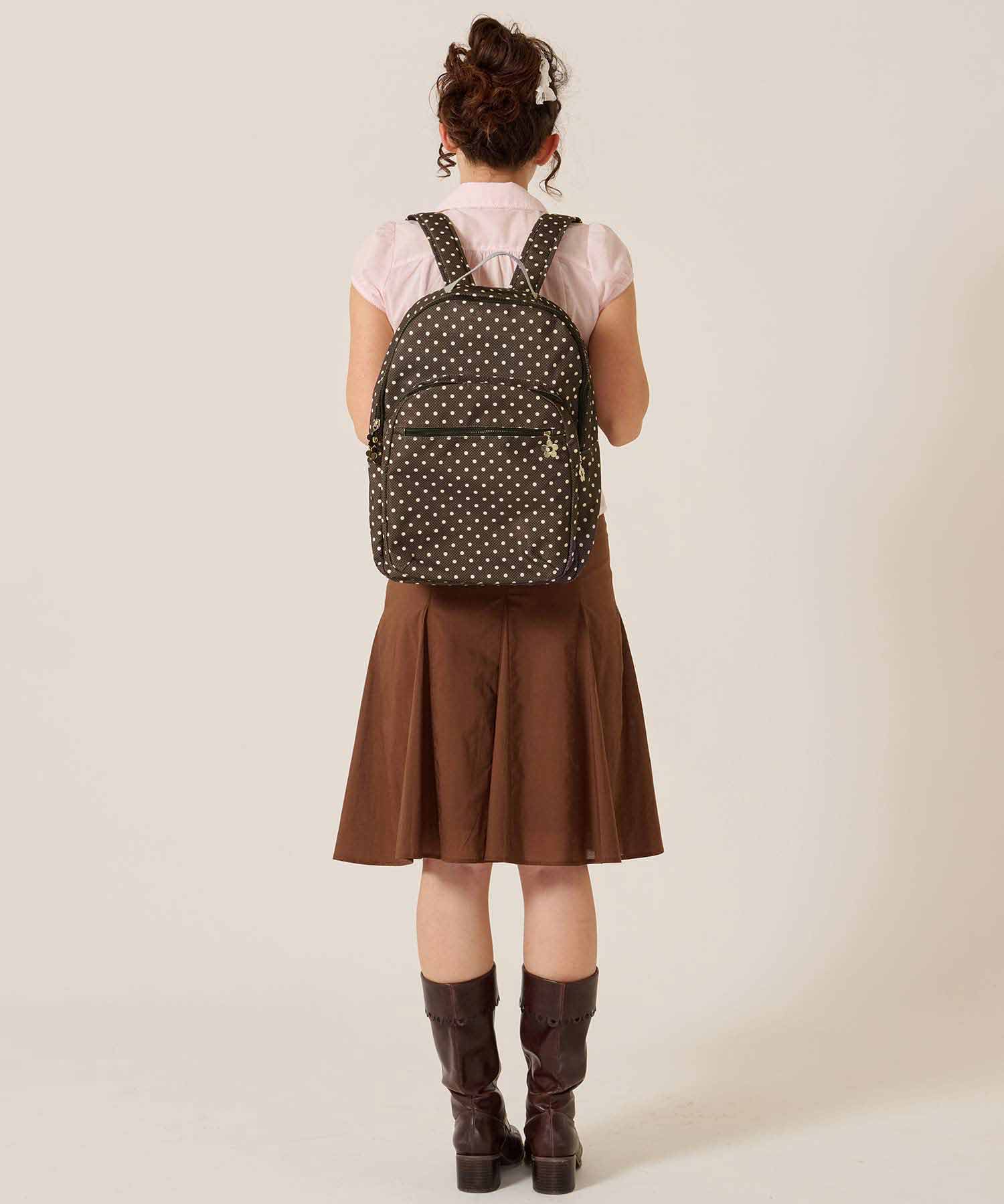 FINAL SALE ミックス ドット プリント リュック TINA：JOJUN 全2色