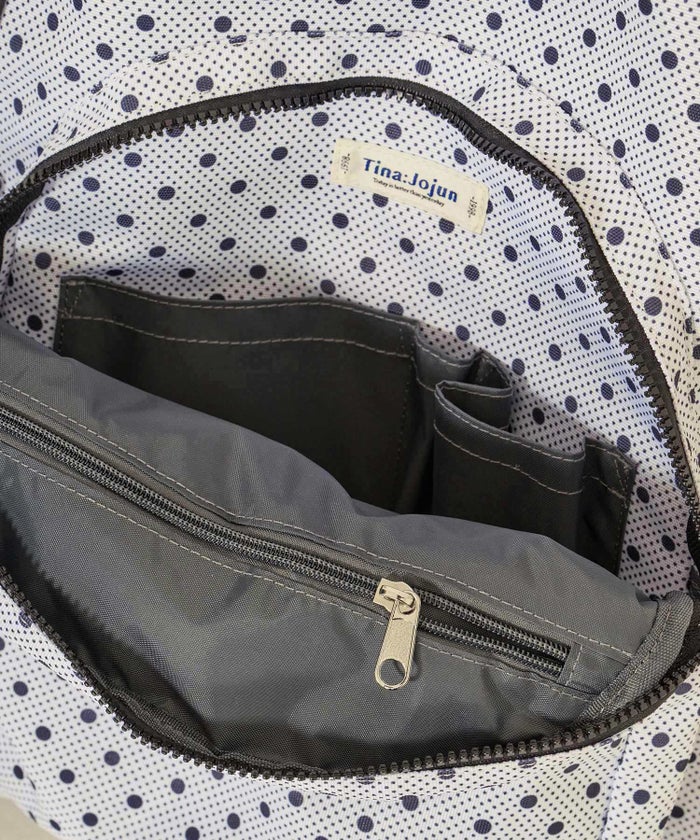 バッグ/リュック/ドット/ミックス ドット プリント リュック TINA：JOJUN
