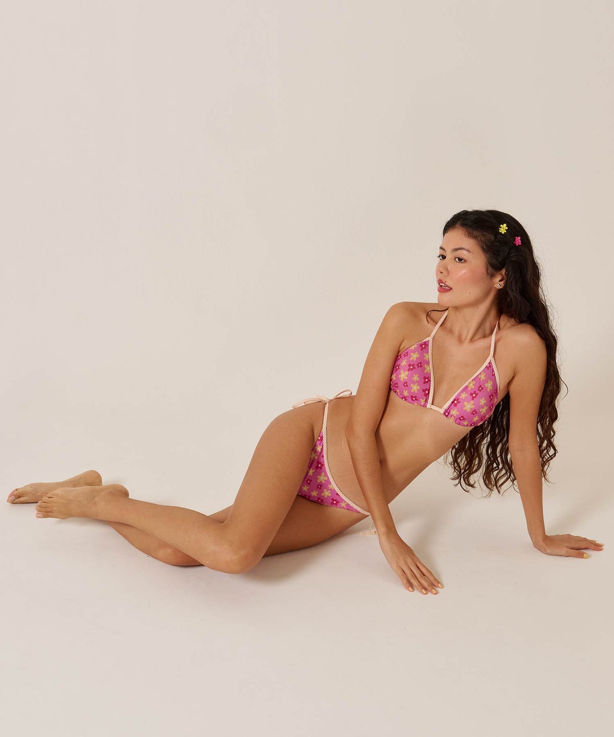 水着/スウィムウェアー/花柄/オリジナル プリント ビキニ TINA：JOJUN