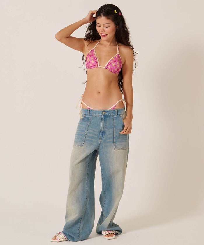 水着/スウィムウェアー/花柄/オリジナル プリント ビキニ TINA：JOJUN