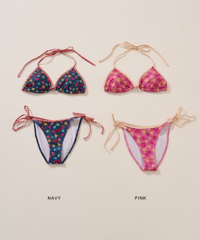 水着/スウィムウェアー/花柄/オリジナル プリント ビキニ TINA：JOJUN