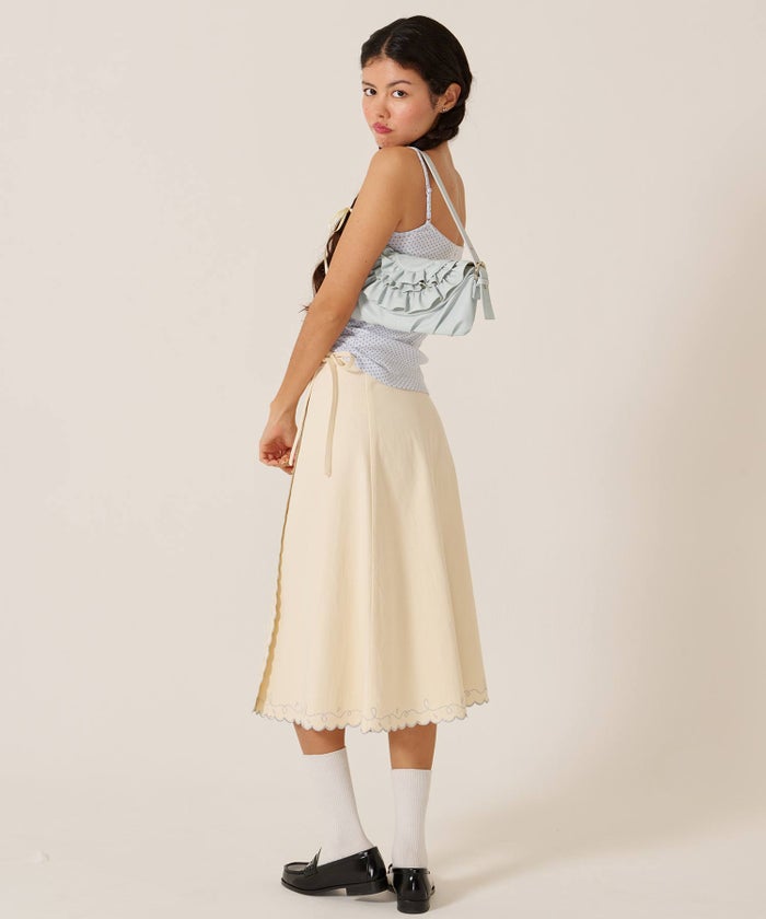 バッグ/カバン/ハンドバッグ/フェイクレザー フリル フラップ ミニバッグ TINA：JOJUN