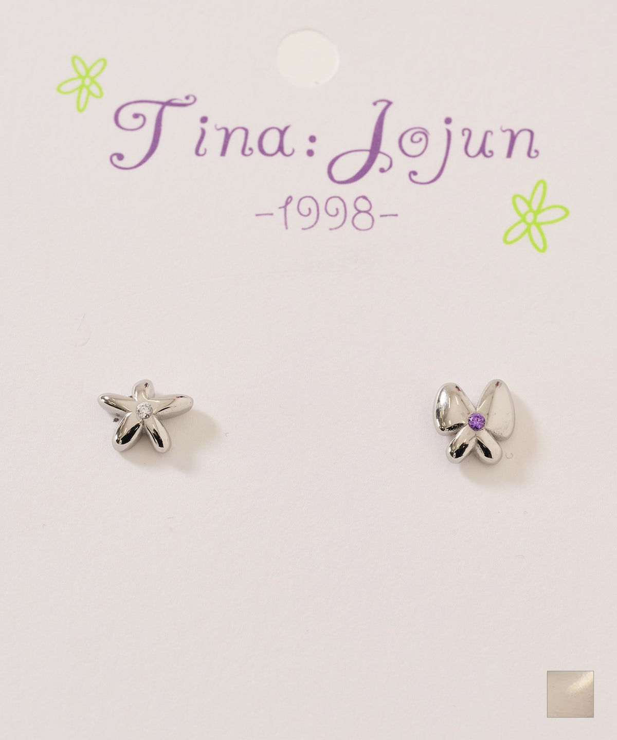 ピアス/アクセサリー/ストーン付き ステンレス ピアス TINA：JOJUN