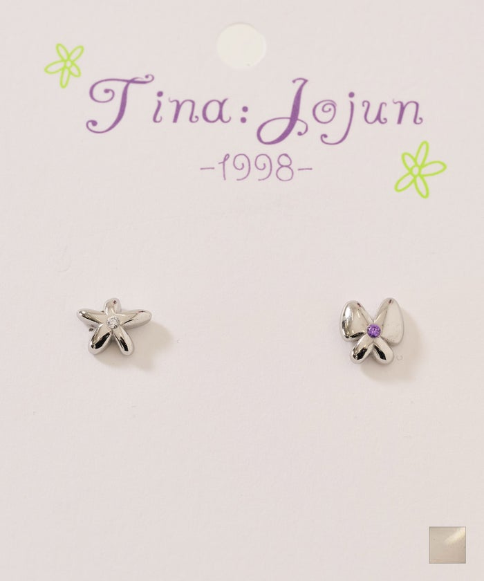 ピアス/アクセサリー/ストーン付き ステンレス ピアス TINA：JOJUN