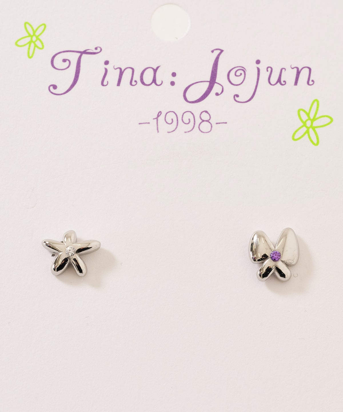ピアス/アクセサリー/ストーン付き ステンレス ピアス TINA：JOJUN