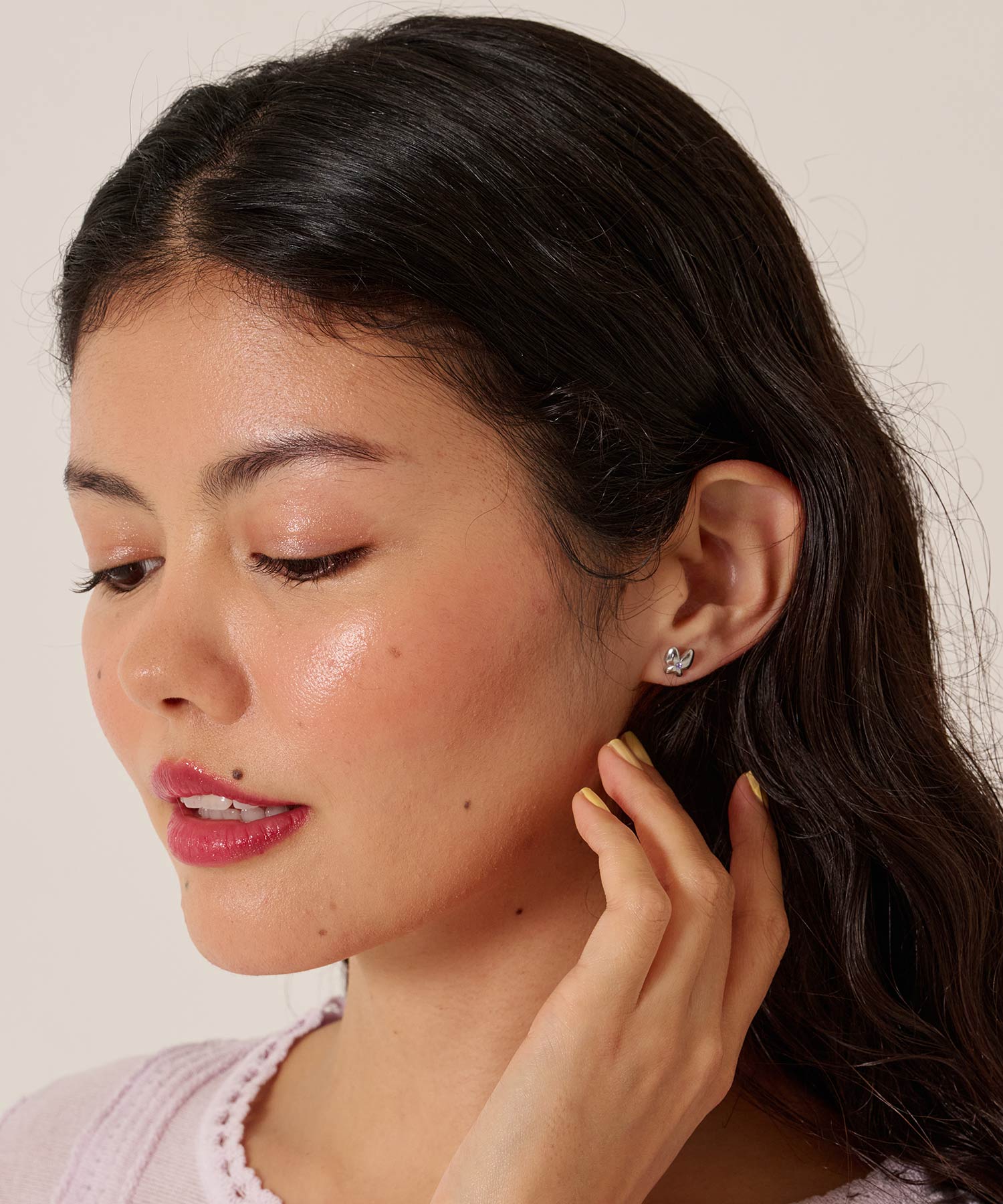 7/上旬～中旬頃発送予定！ストーン付き ステンレス ピアス TINA：JOJUN