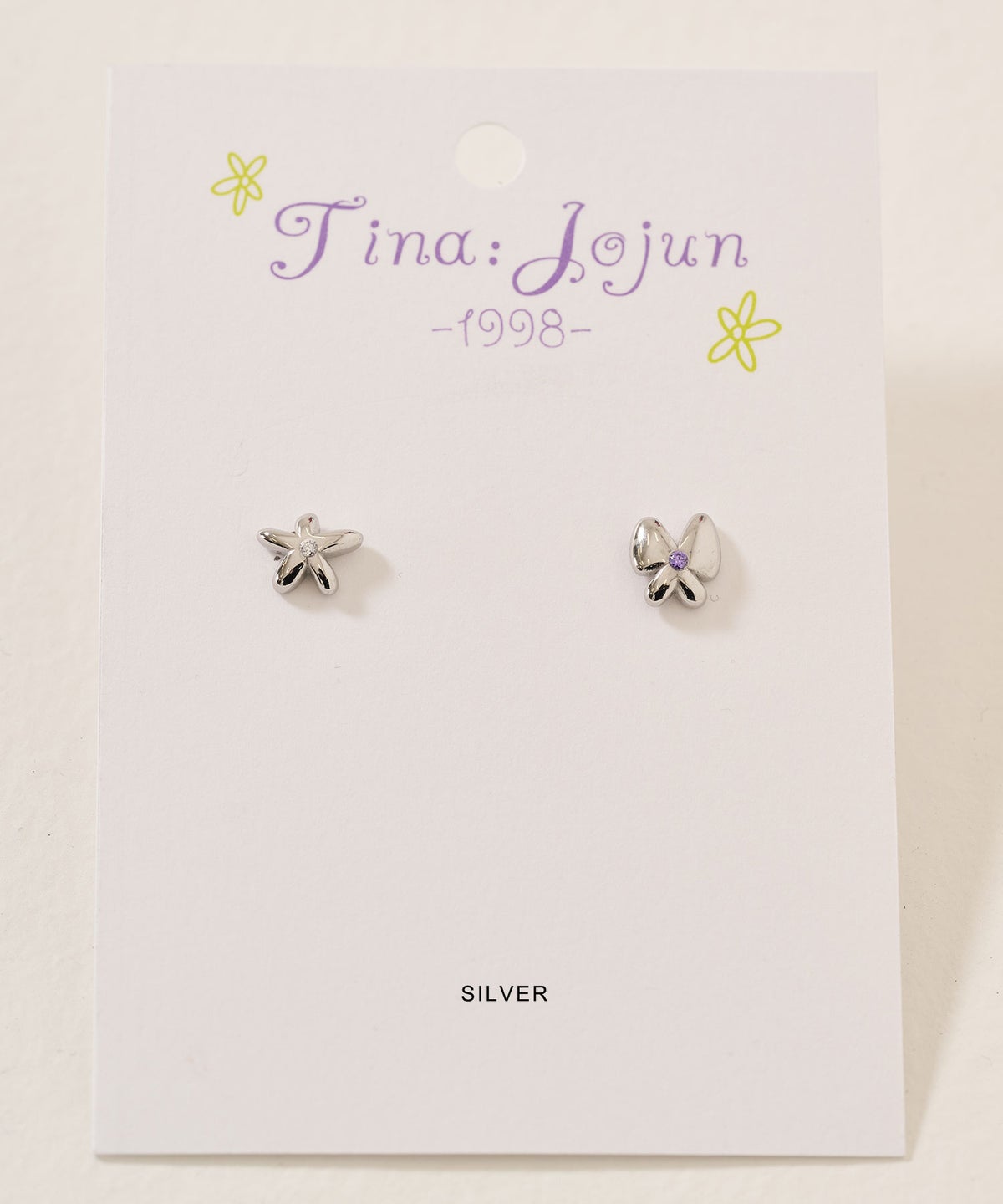 ピアス/アクセサリー/ストーン付き ステンレス ピアス TINA：JOJUN