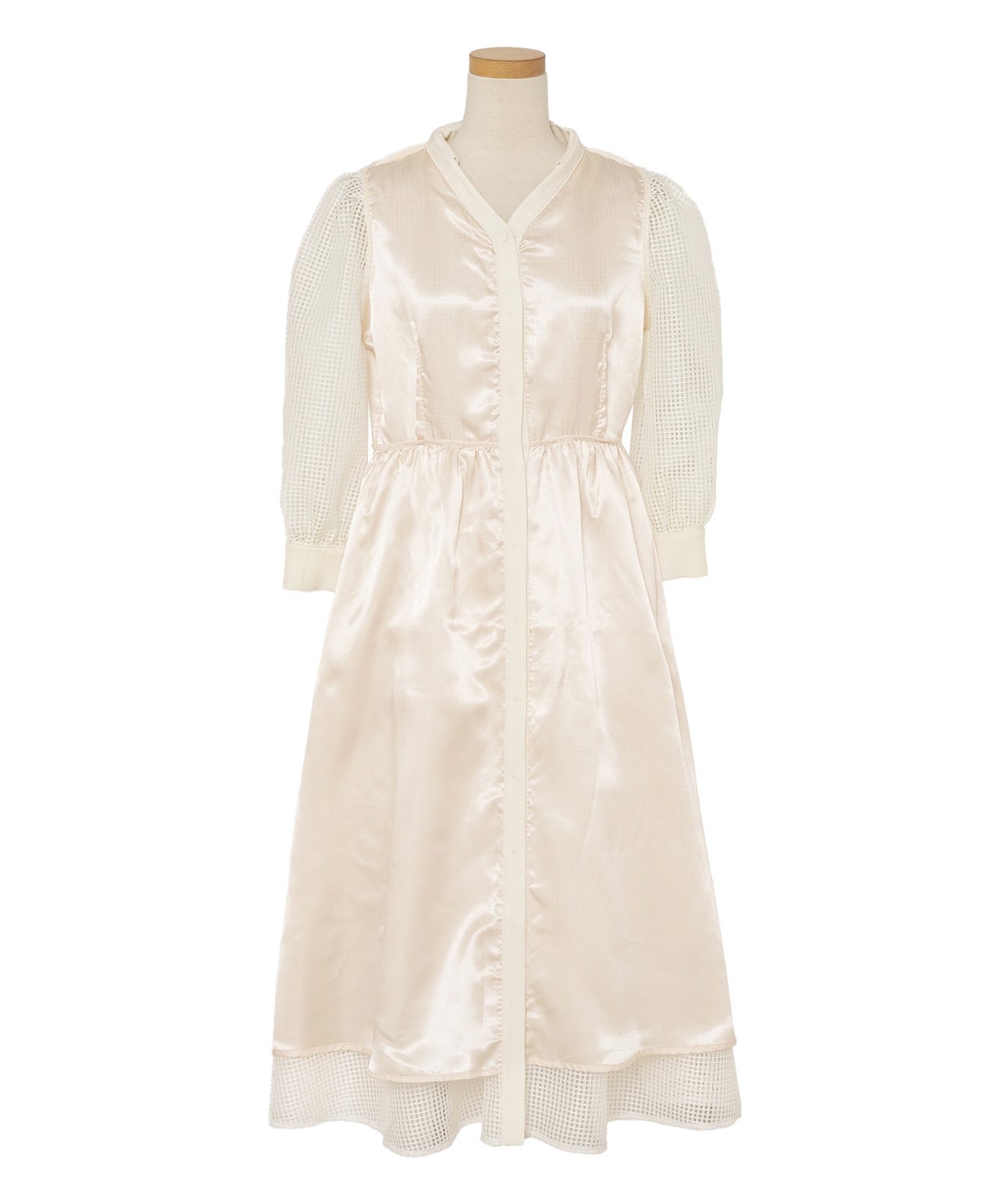 ワンピース レース メッシュレース 上品 エレガント 大人 きれいめ パール