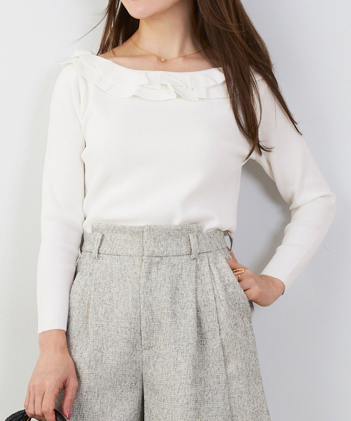 洗濯機可 マシンウォッシャブル UVカット 接触冷感 長袖 可愛い 上品 きれいめ オフィス フェミニン 春 ジョイントスペース