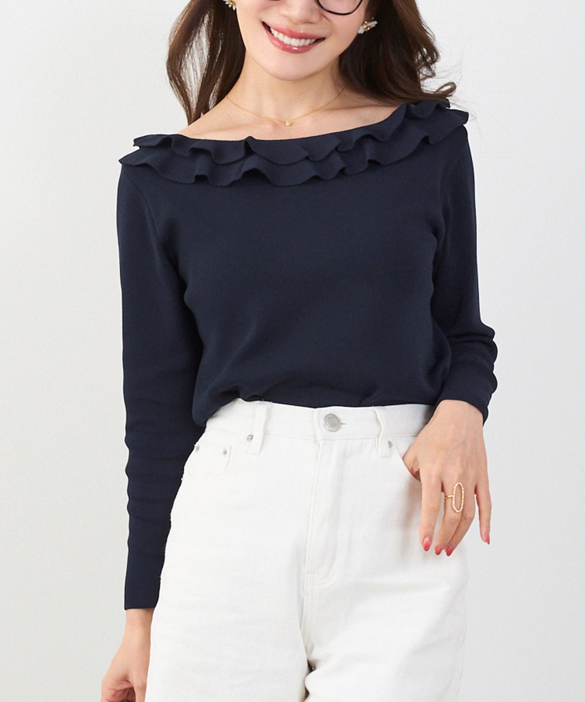 洗濯機可 マシンウォッシャブル UVカット 接触冷感 長袖 可愛い 上品 きれいめ オフィス フェミニン 春 ジョイントスペース