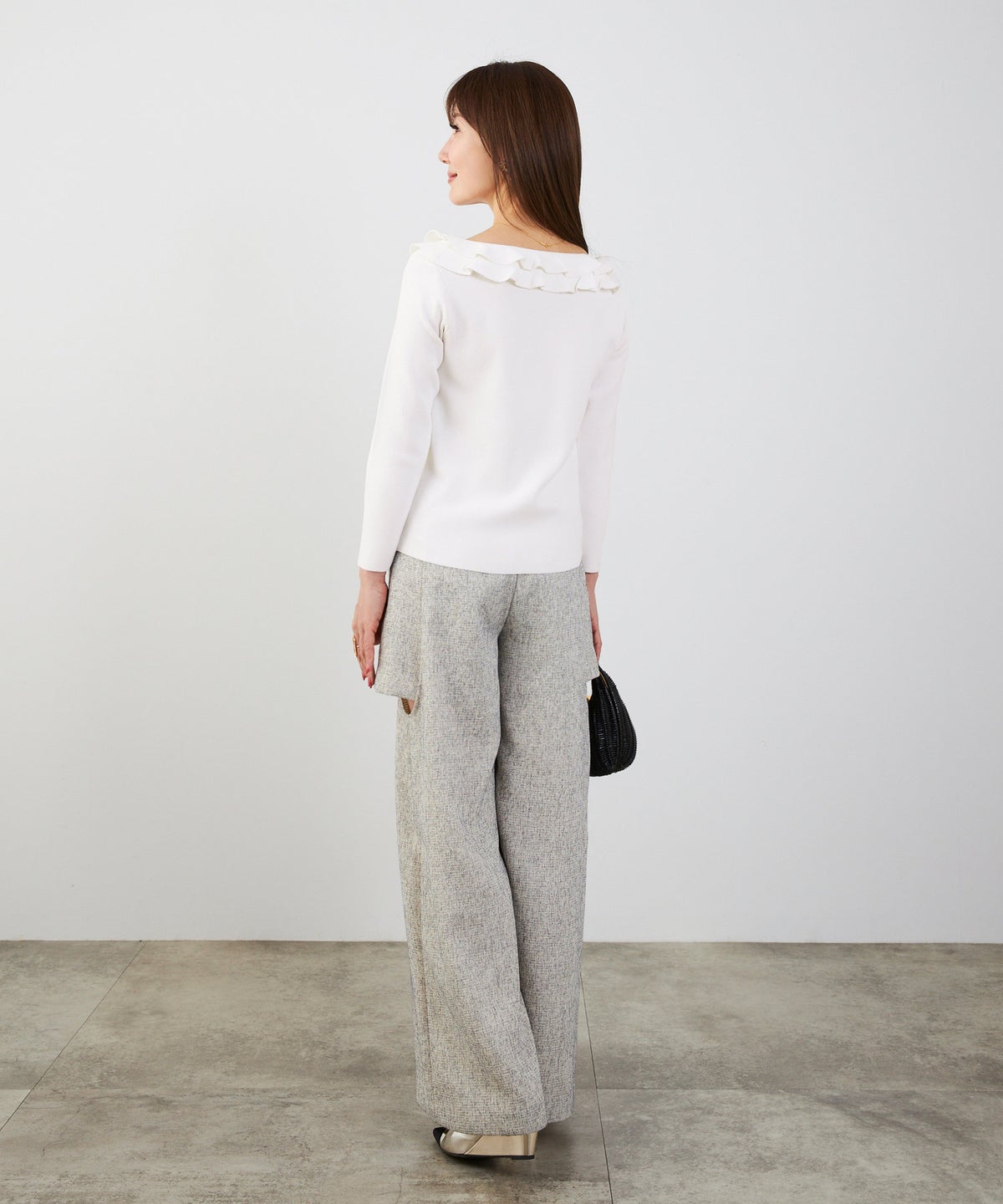 洗濯機可 マシンウォッシャブル UVカット 接触冷感 長袖 可愛い 上品 きれいめ オフィス フェミニン 春 ジョイントスペース