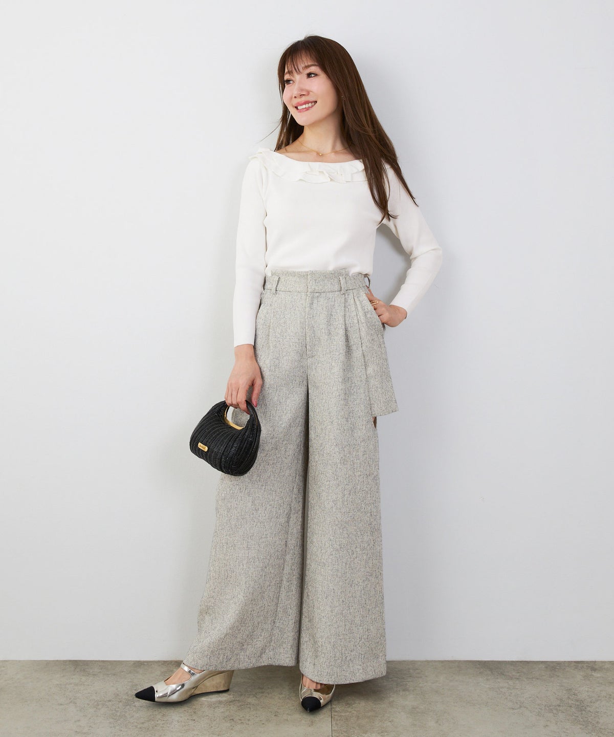 洗濯機可 マシンウォッシャブル UVカット 接触冷感 長袖 可愛い 上品 きれいめ オフィス フェミニン 春 ジョイントスペース