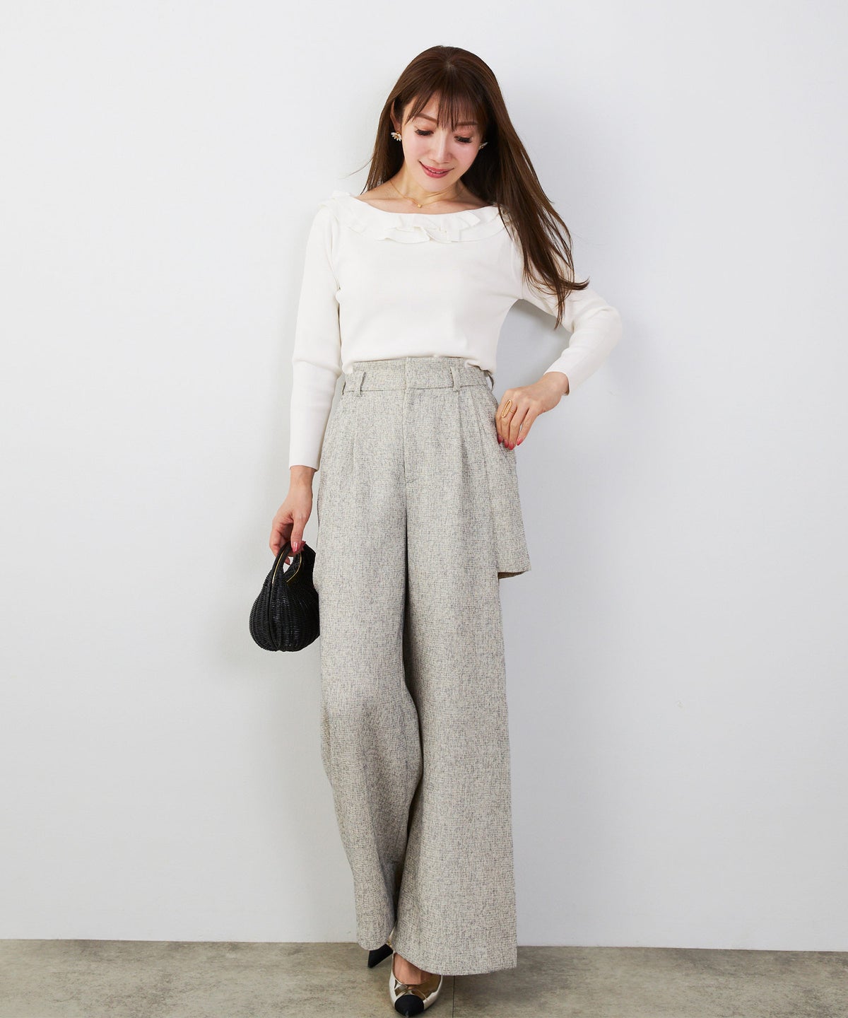 洗濯機可 マシンウォッシャブル UVカット 接触冷感 長袖 可愛い 上品 きれいめ オフィス フェミニン 春 ジョイントスペース