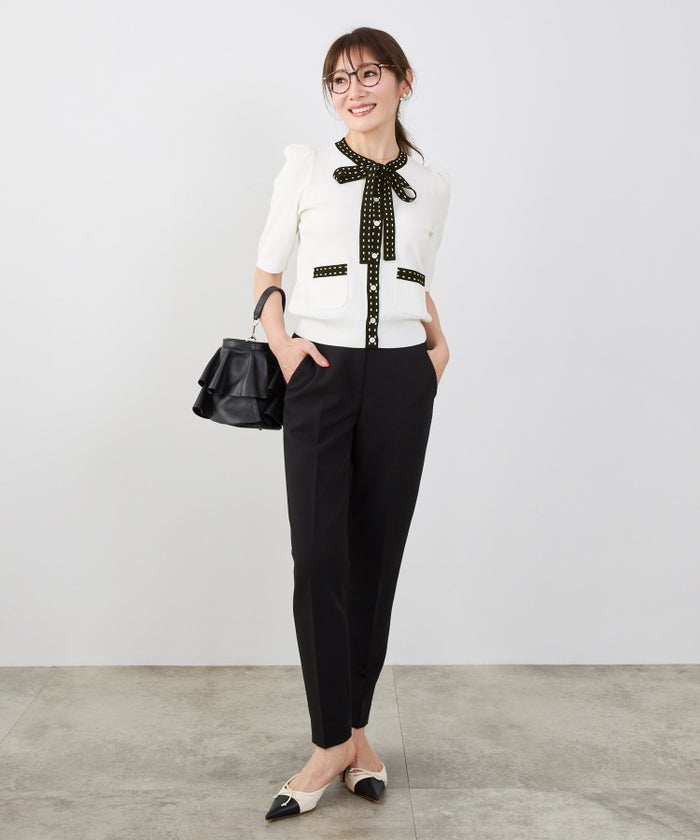 洗濯機可 マシンウォッシャブル UVカット 接触冷感 可愛い 上品 きれいめ オフィス フェミニン 夏 半袖 ジョイントスペース