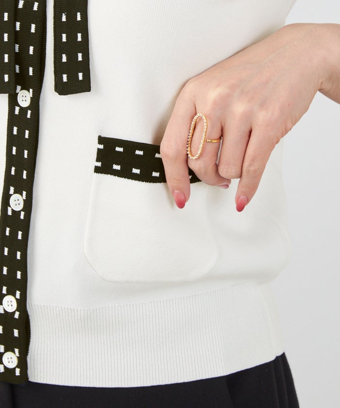 洗濯機可 マシンウォッシャブル UVカット 接触冷感 可愛い 上品 きれいめ オフィス フェミニン 夏 半袖 ジョイントスペース