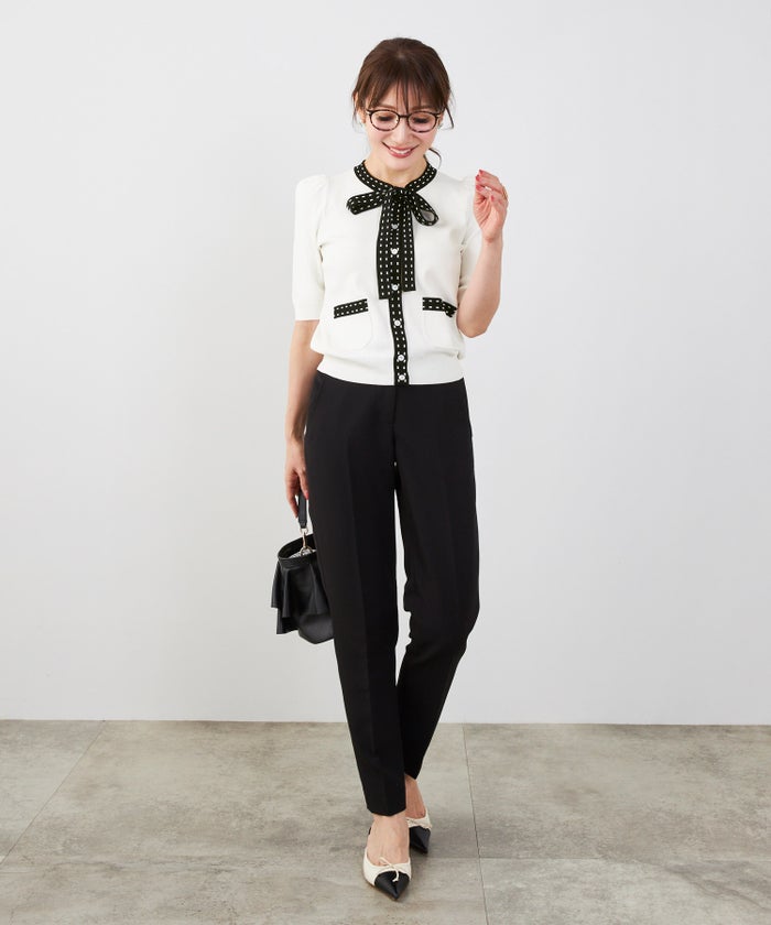 洗濯機可 マシンウォッシャブル UVカット 接触冷感 可愛い 上品 きれいめ オフィス フェミニン 夏 半袖 ジョイントスペース