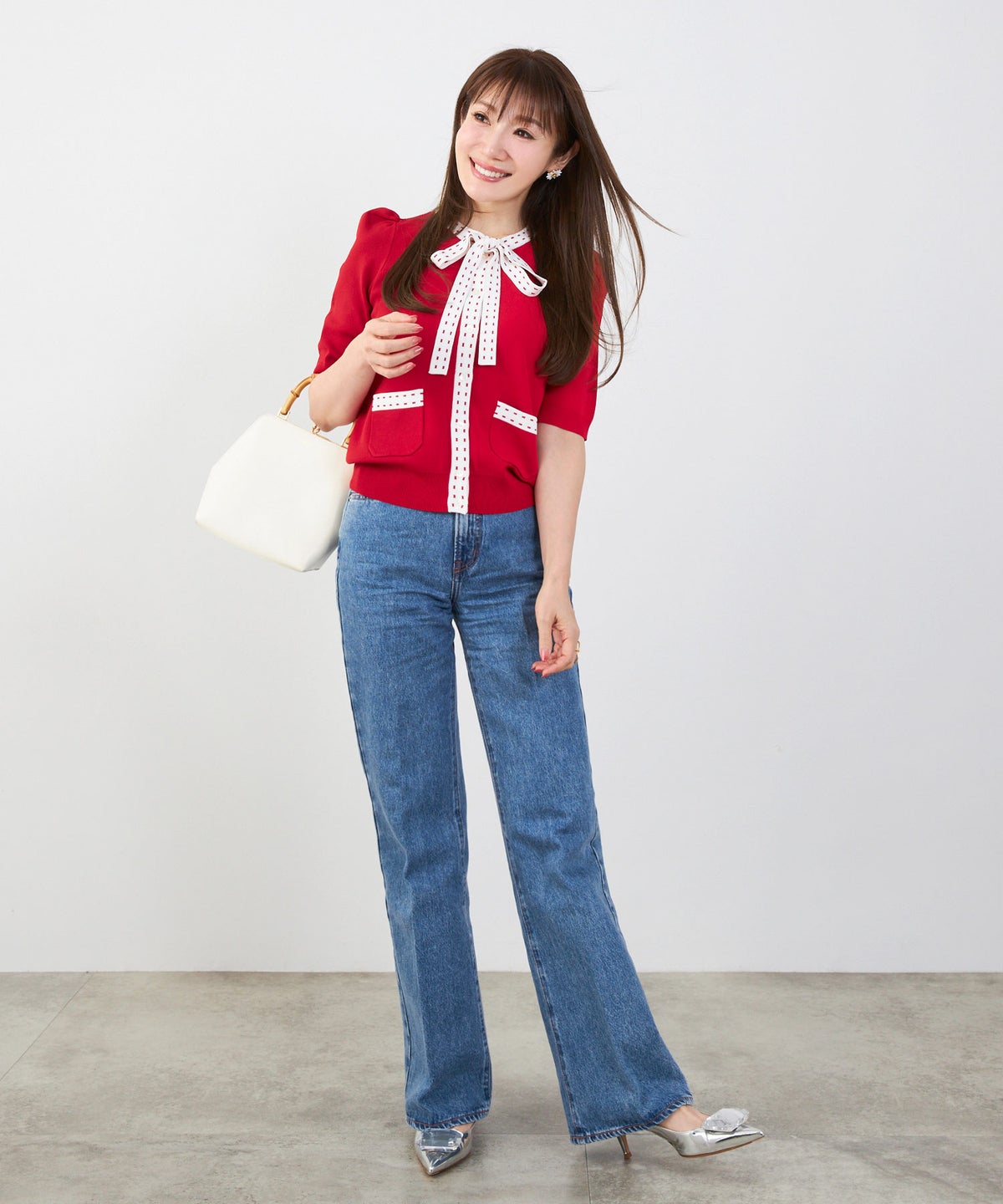 洗濯機可 マシンウォッシャブル UVカット 接触冷感 可愛い 上品 きれいめ オフィス フェミニン 夏 半袖 ジョイントスペース