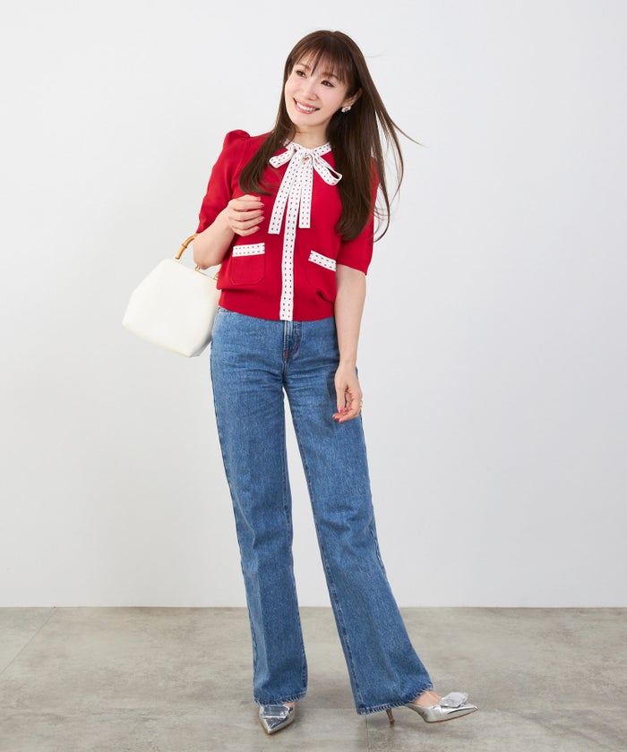 洗濯機可 マシンウォッシャブル UVカット 接触冷感 可愛い 上品 きれいめ オフィス フェミニン 夏 半袖 ジョイントスペース