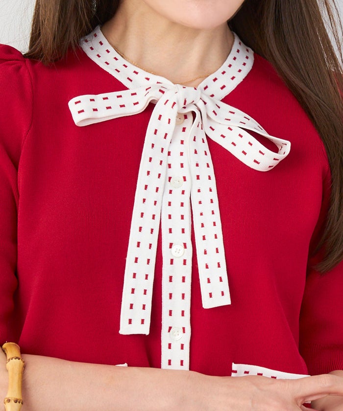 洗濯機可 マシンウォッシャブル UVカット 接触冷感 可愛い 上品 きれいめ オフィス フェミニン 夏 半袖 ジョイントスペース