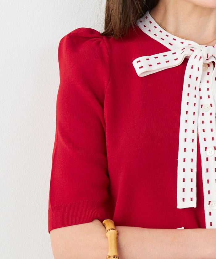 洗濯機可 マシンウォッシャブル UVカット 接触冷感 可愛い 上品 きれいめ オフィス フェミニン 夏 半袖 ジョイントスペース