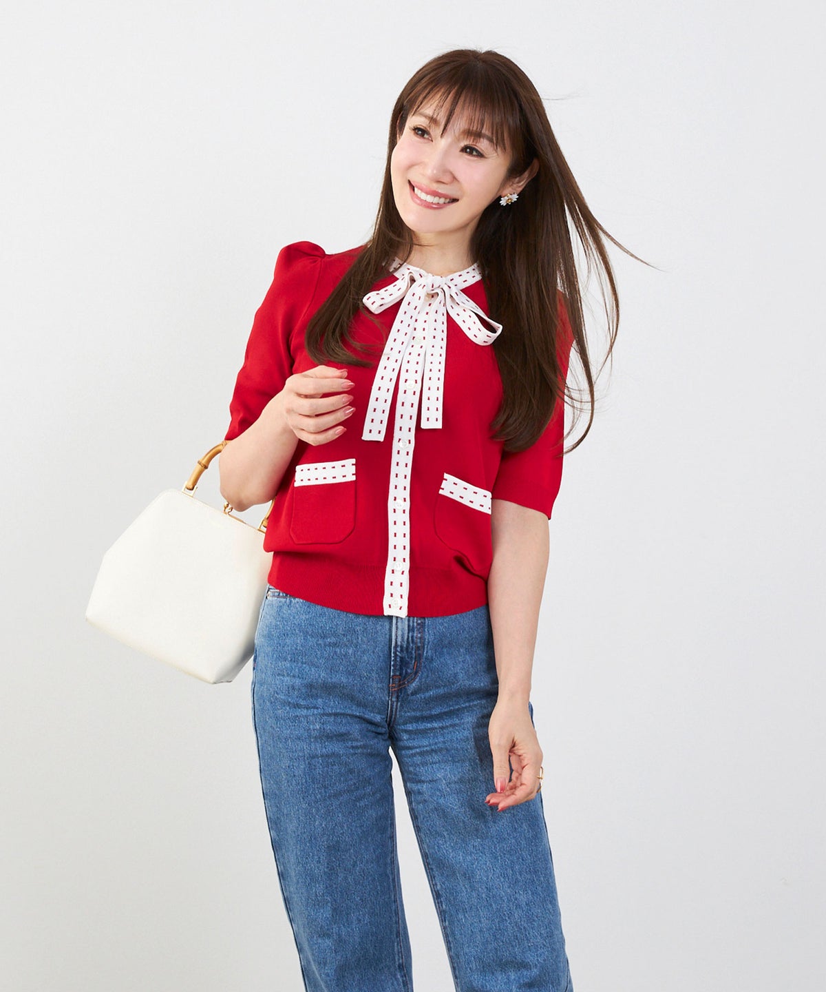 洗濯機可 マシンウォッシャブル UVカット 接触冷感 可愛い 上品 きれいめ オフィス フェミニン 夏 半袖 ジョイントスペース