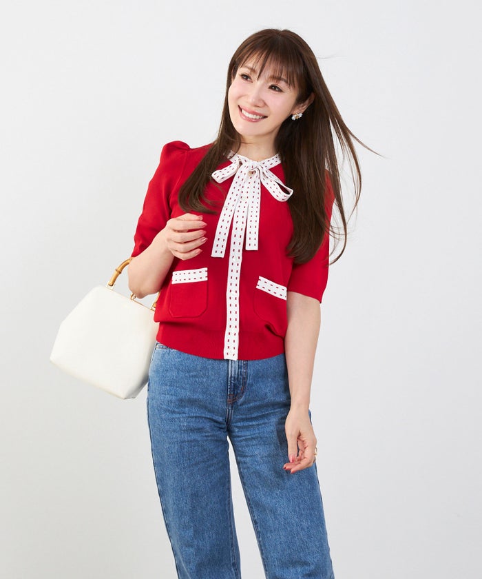 洗濯機可 マシンウォッシャブル UVカット 接触冷感 可愛い 上品 きれいめ オフィス フェミニン 夏 半袖 ジョイントスペース