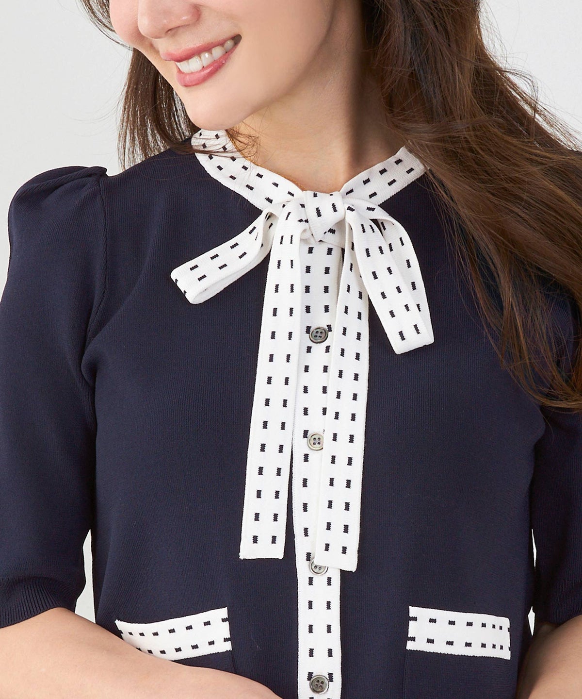 洗濯機可 マシンウォッシャブル UVカット 接触冷感 可愛い 上品 きれいめ オフィス フェミニン 夏 半袖 ジョイントスペース