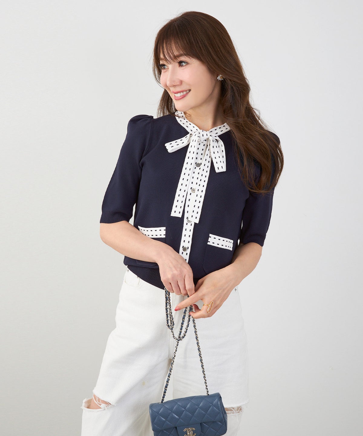 洗濯機可 マシンウォッシャブル UVカット 接触冷感 可愛い 上品 きれいめ オフィス フェミニン 夏 半袖 ジョイントスペース