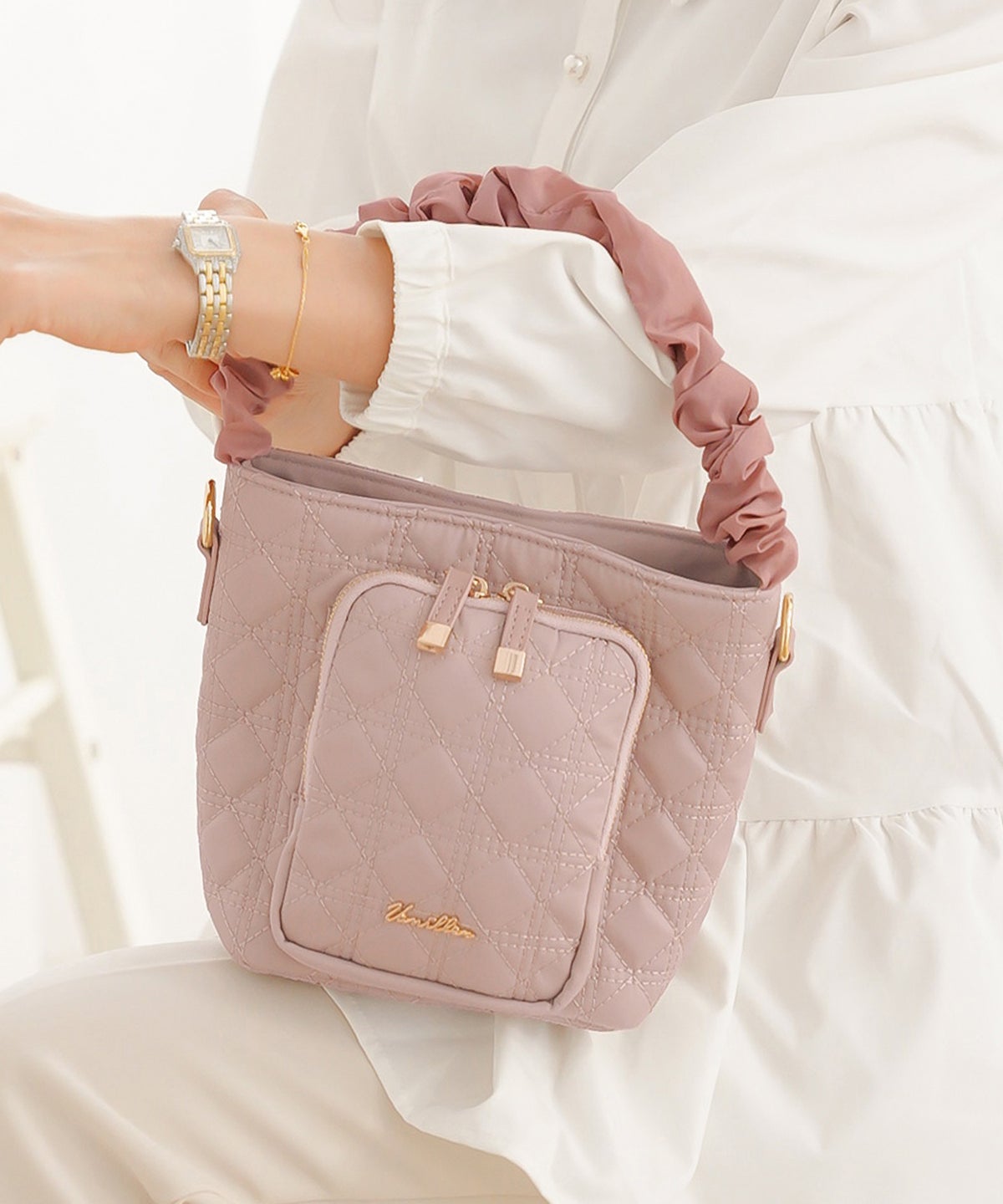 グッズ ポシェット ミニバッグ ショルダーバッグ サブバッグ お出かけ 運動会 キルティング 撥水