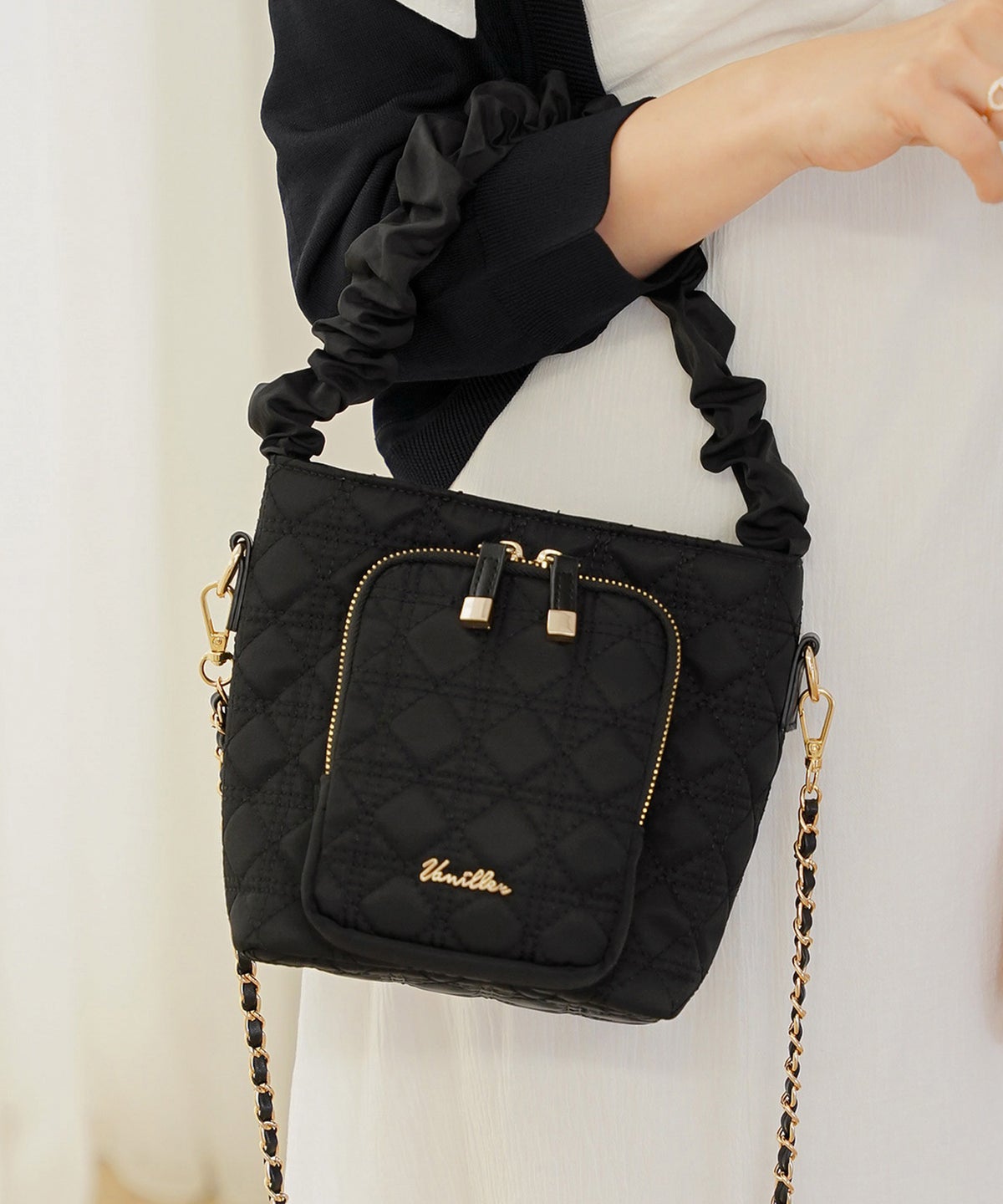 グッズ ポシェット ミニバッグ ショルダーバッグ サブバッグ お出かけ 運動会 キルティング 撥水