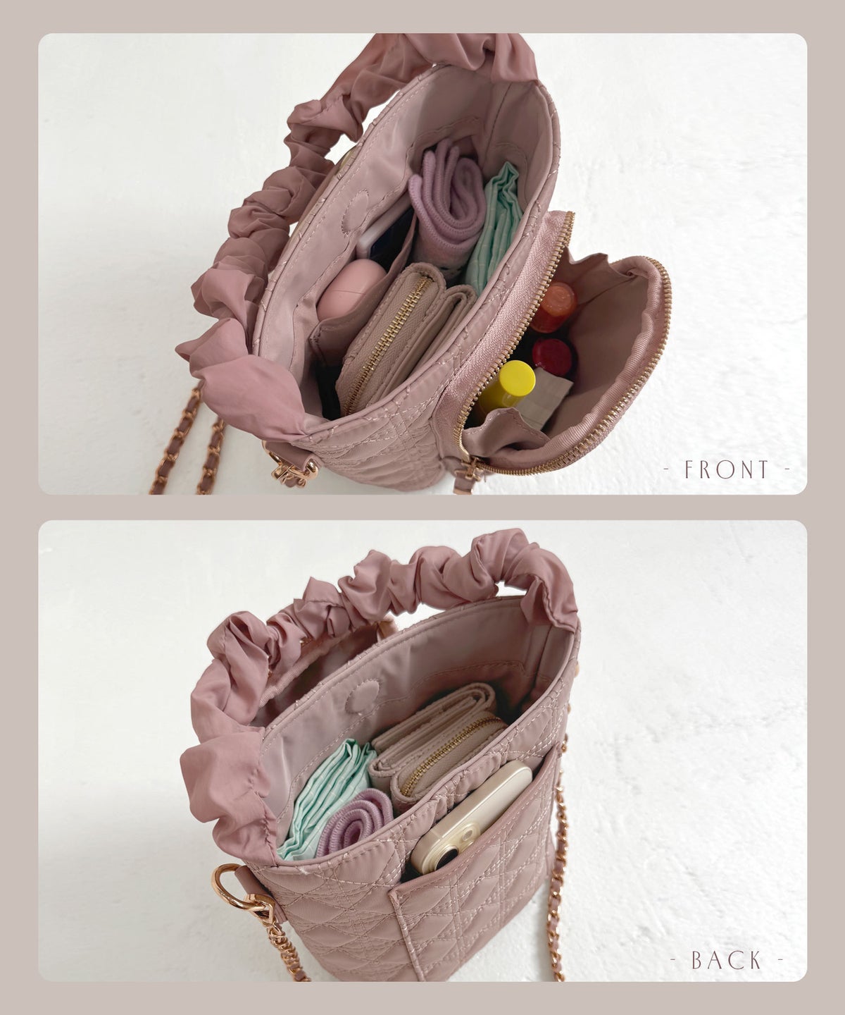 グッズ ポシェット ミニバッグ ショルダーバッグ サブバッグ お出かけ 運動会 キルティング 撥水