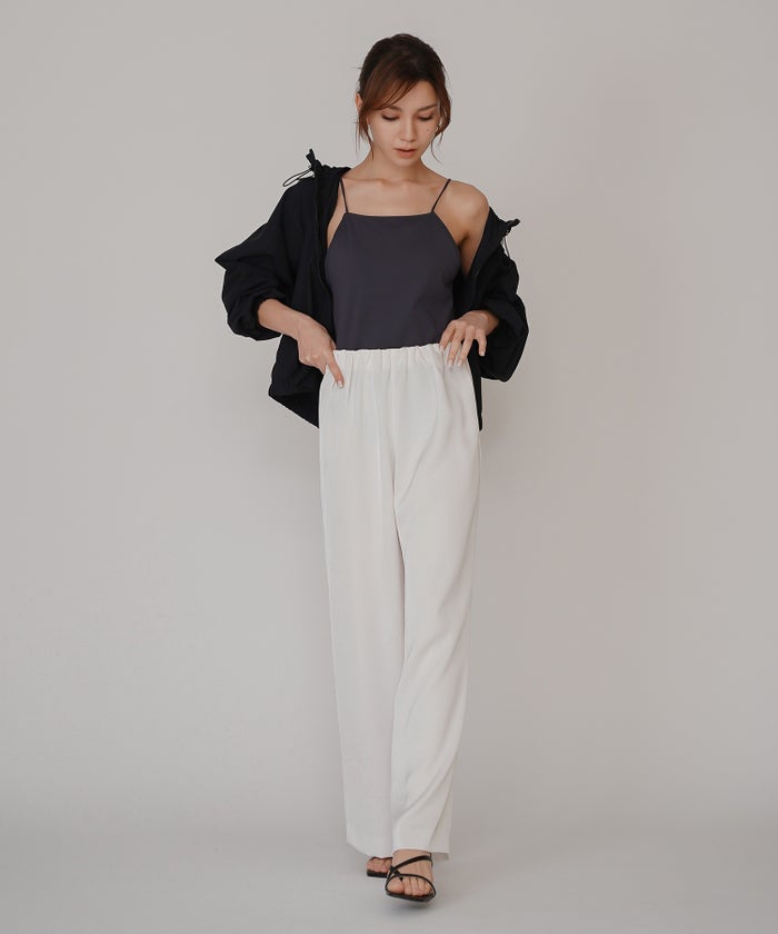 ［UＶカット］シアー ギャザリング フード ブルゾン KINO THE KEI ナイロンブルゾン フードブルゾン ライトアウター ショートブルゾン ナイロンジャケット フードジャケット ウィンドブレーカー ドローストリングブルゾン ドロストデザイン ギャザーネック スタンドネックブルゾン